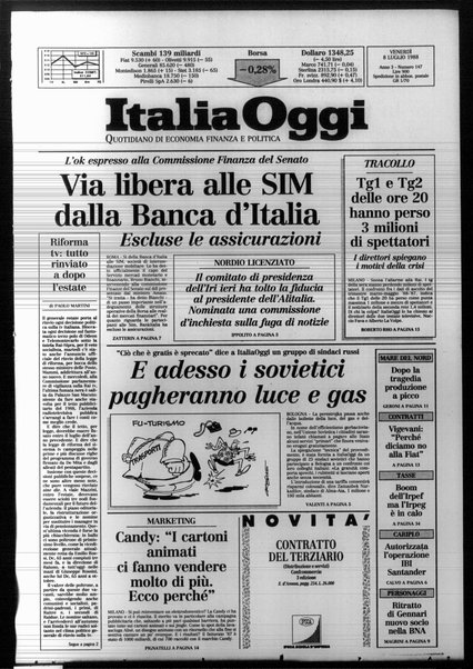 Italia oggi : quotidiano di economia finanza e politica